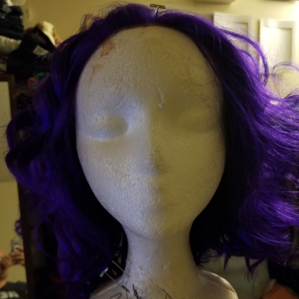 Purple lacefront wig
